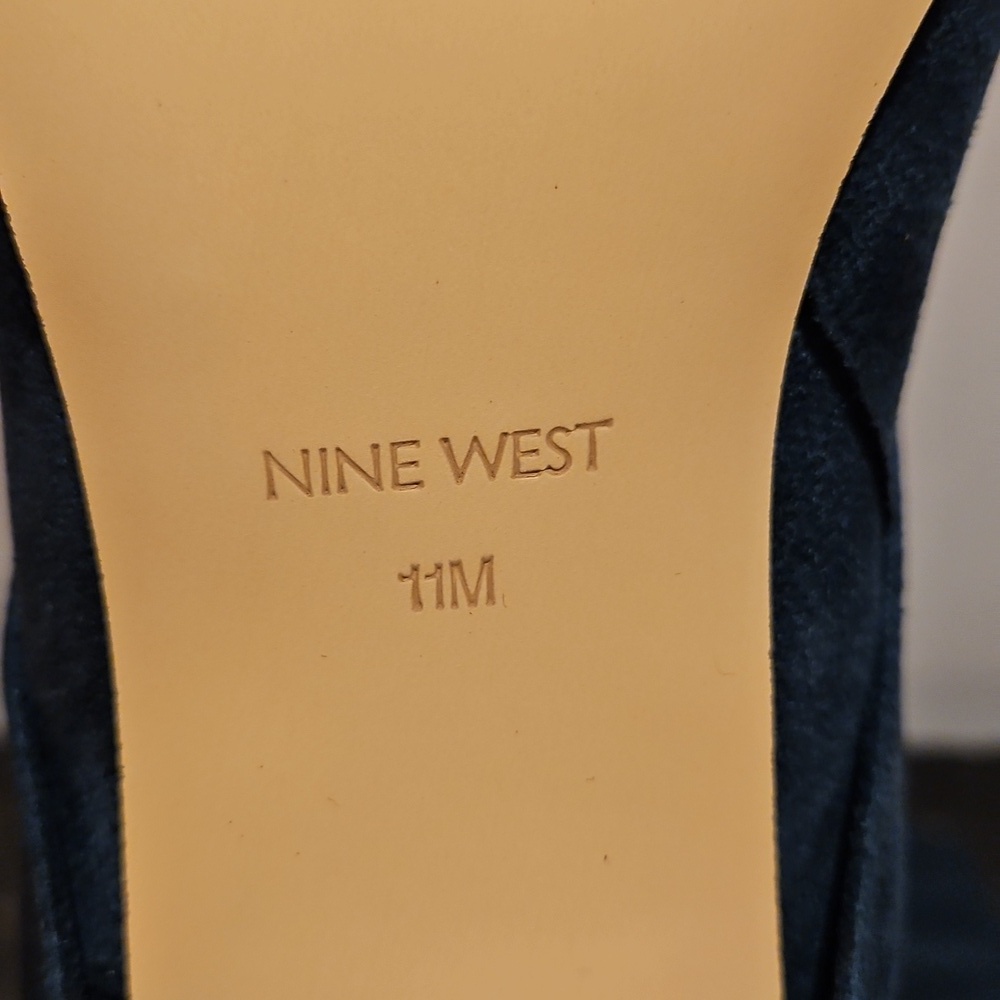 NWOT Nine West Faux Suede Womens Glitch Pointy Toe Slouchy Dress Boots Sz. 11 - Picture 8 of 9
